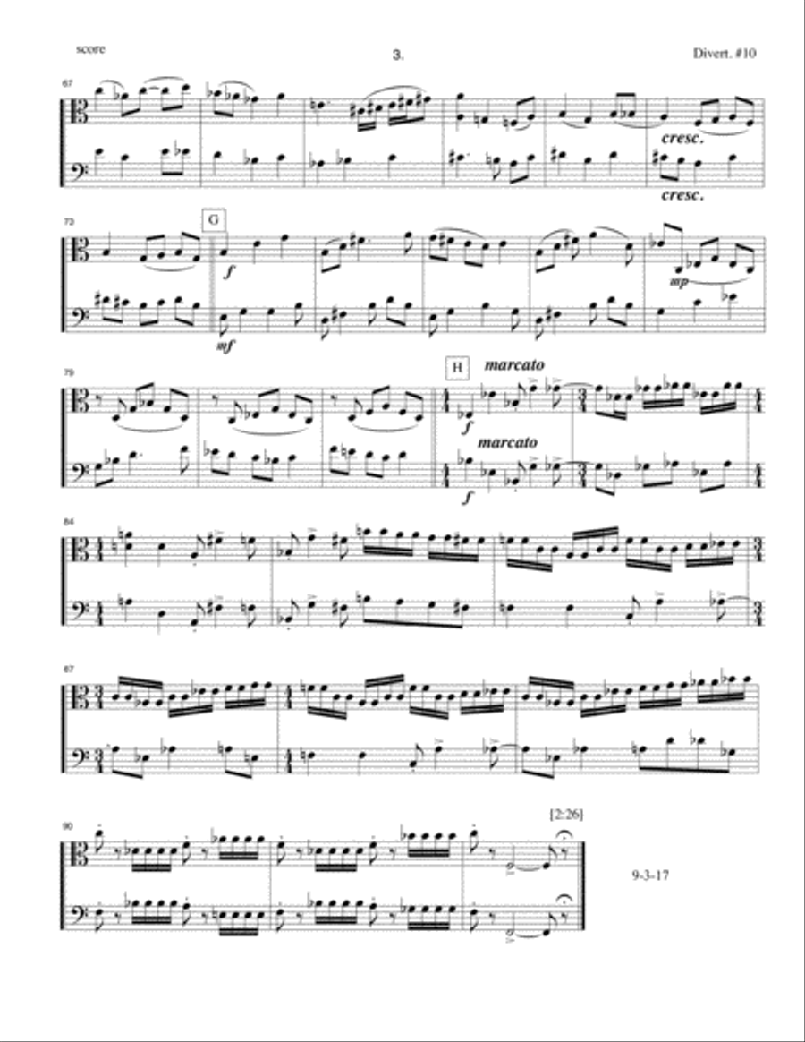 Divertimento #10, opus 269 Small Ensemble scores gallery preview page 4