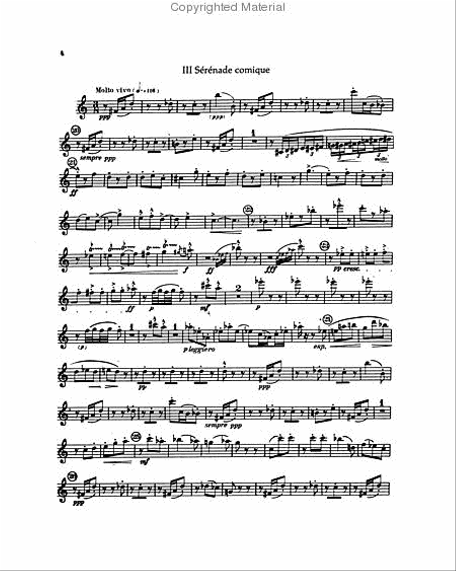 Petit Quatuor pour Saxophones Saxophone Quartet scores gallery preview page 3