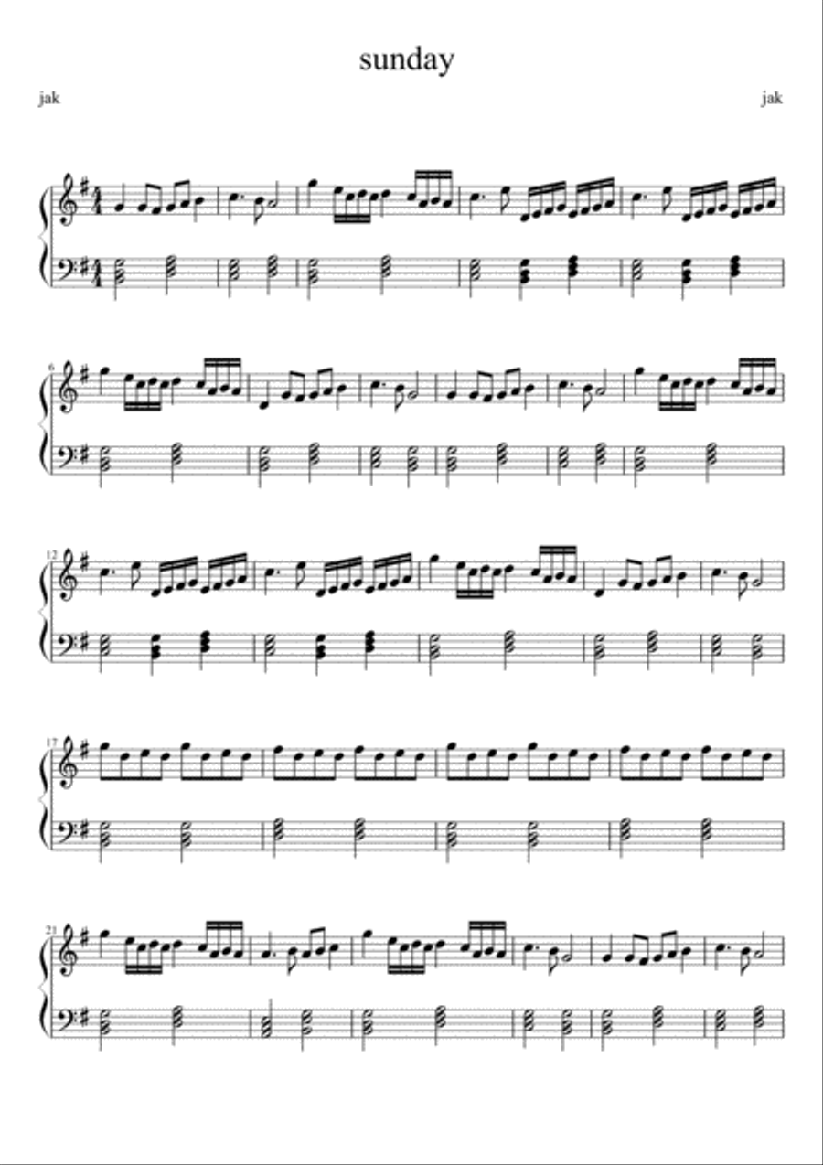 SUNDAY String Orchestra scores gallery preview page 1