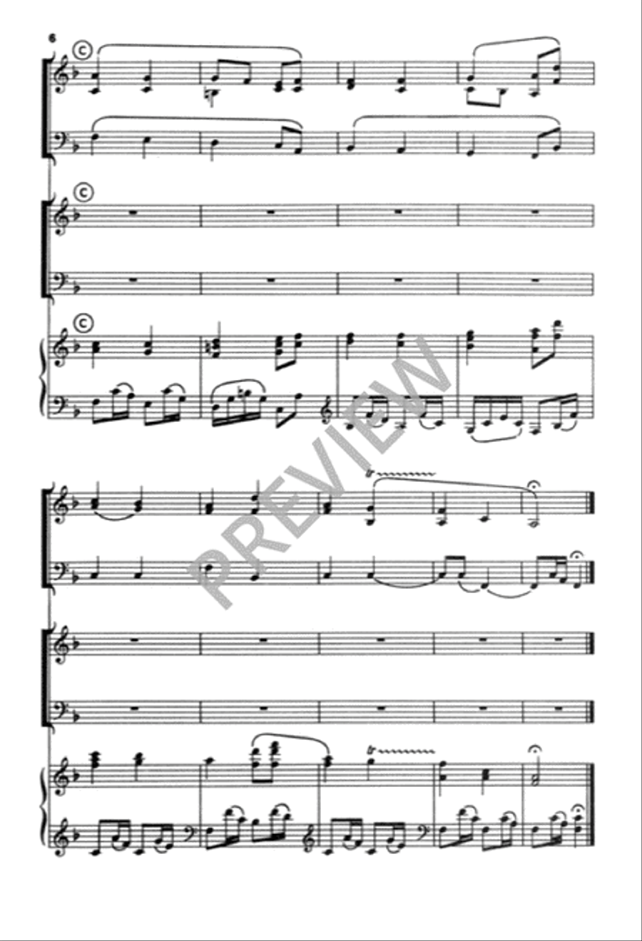 O Sanctissima 3-Part scores gallery preview page 7