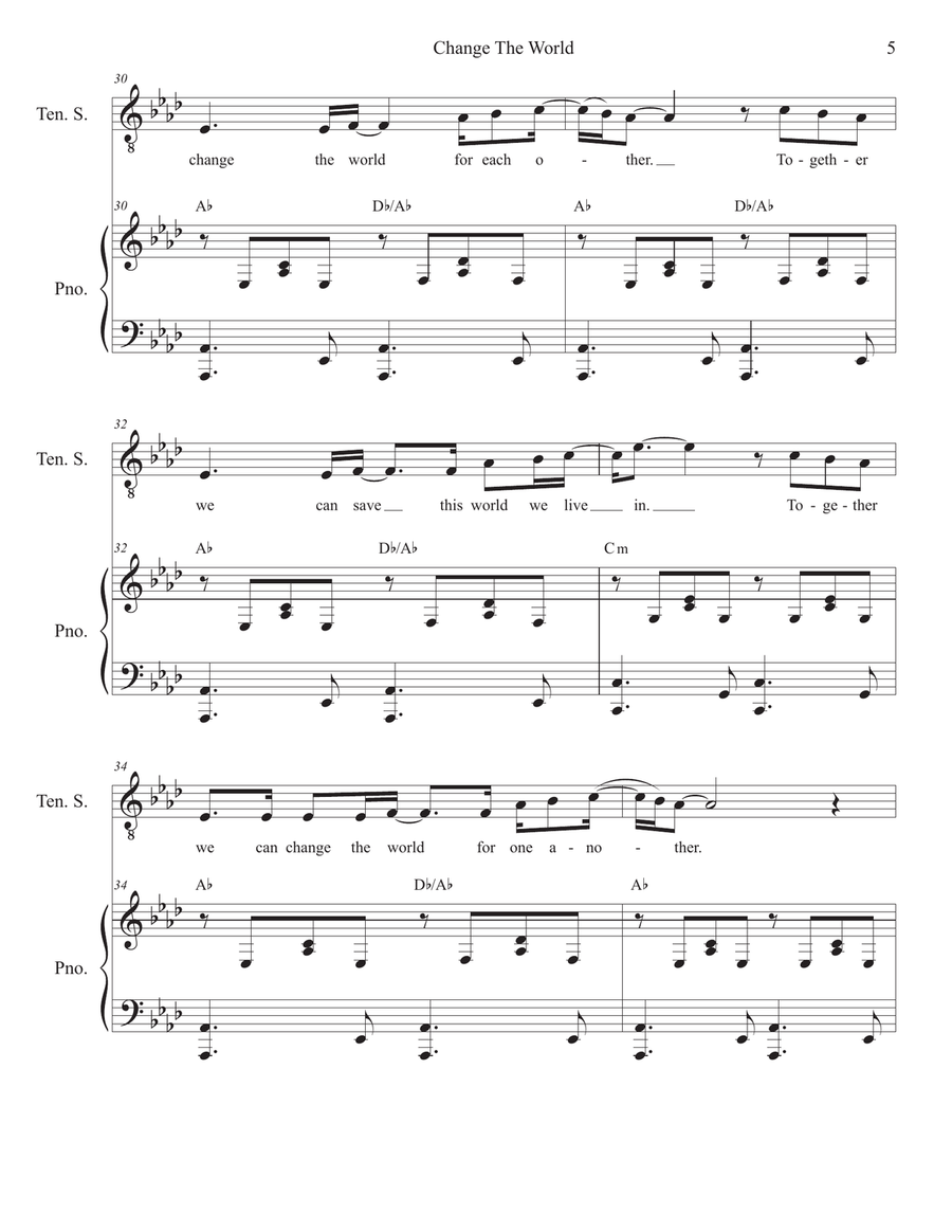 Change The World 4-Part scores gallery preview page 5