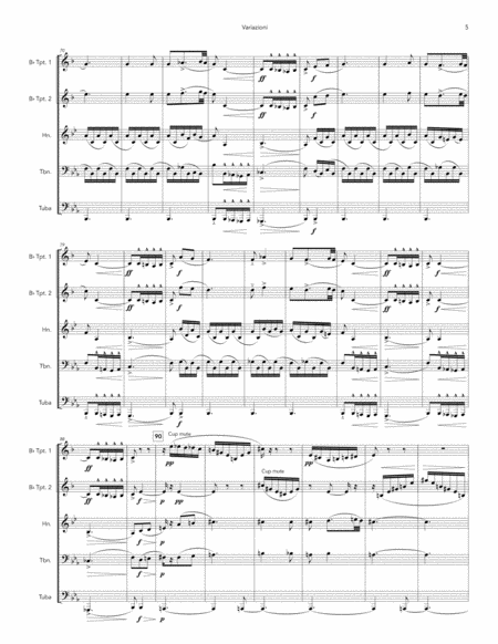 Variazioni from Capriccio Espagnol for Brass Quintet image number null