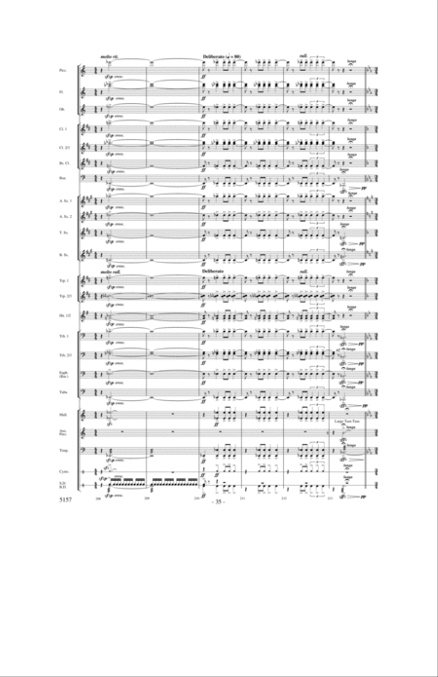 Fate of the Gods Concert Band scores gallery preview page 34