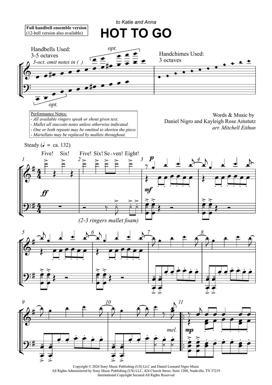 Hot To Go! Handbell Choir scores gallery preview page 1