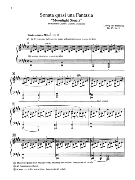 Moonlight Sonata, Op. 27, No. 2 (Complete)