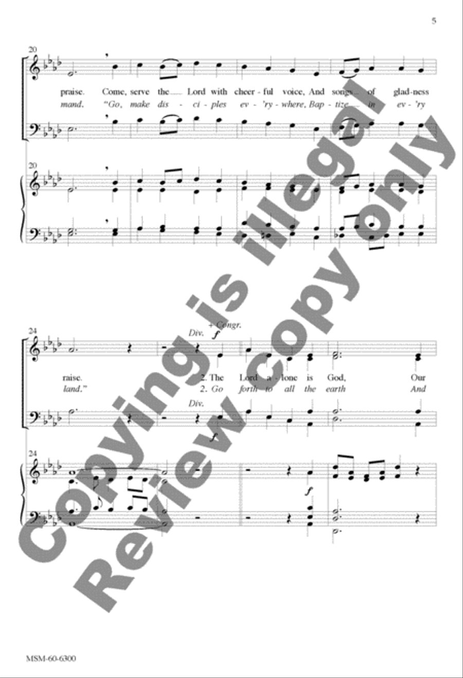 Sing Joyfully to God! Go Forth into the World! 4-Part scores gallery preview page 5
