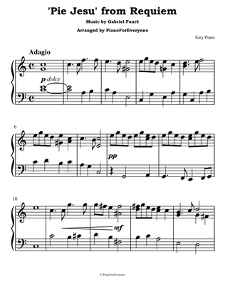 'Pie Jesu' from Requiem - Fauré (Easy Piano)