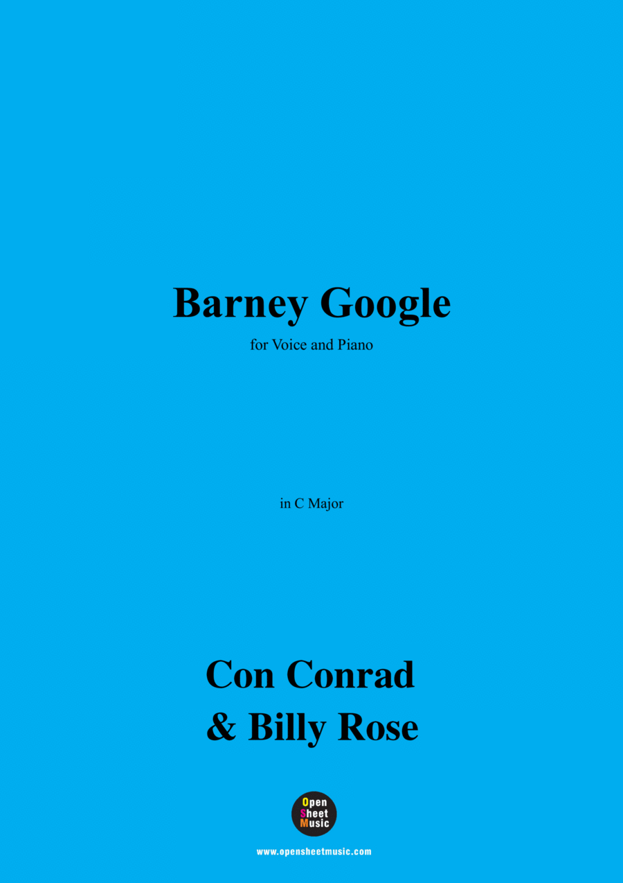 Con Conrad,Billy Rose-Barney Google,in C Major Voice scores gallery preview page 1