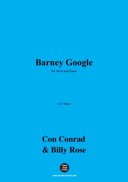Con Conrad,Billy Rose-Barney Google,in C Major