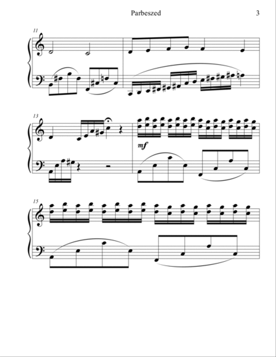 Parbeszed Parbeszed Piano Solo scores gallery preview page 3