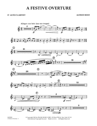 A Festive Overture - Eb Alto Clarinet