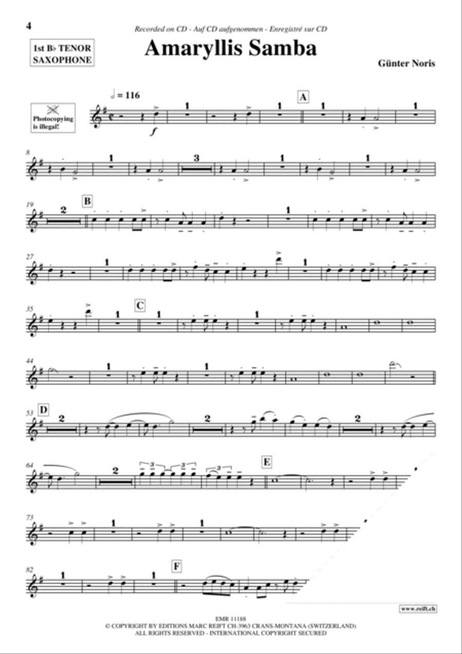 Play The 1st Tenor Sax With The Ballroom Dance Orchestra Vol. 1 Tenor Saxophone scores gallery preview page 5