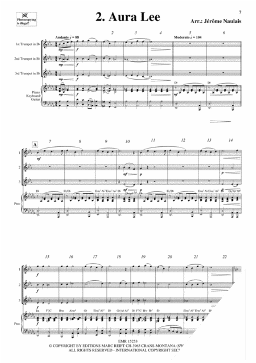 3 Trumpets & Piano Vol. 9 Trumpet Trio scores gallery preview page 4