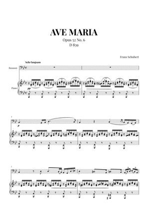 Ave Maria (Schubert) for Bassoon and Piano