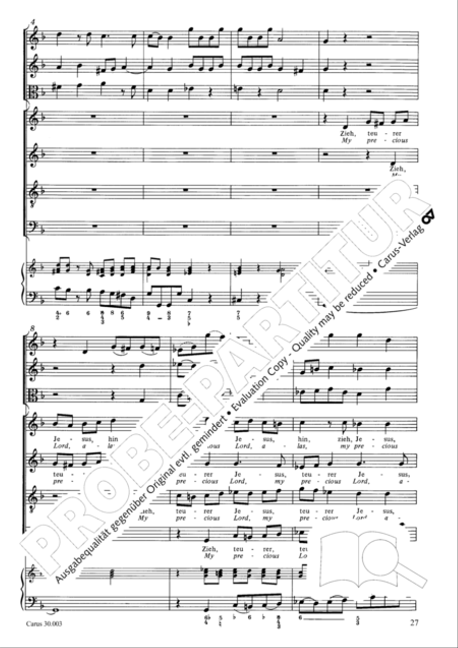 Yes, you rather burden me here (Ja, mir hast du Arbeit gemacht) 4-Part scores gallery preview page 28