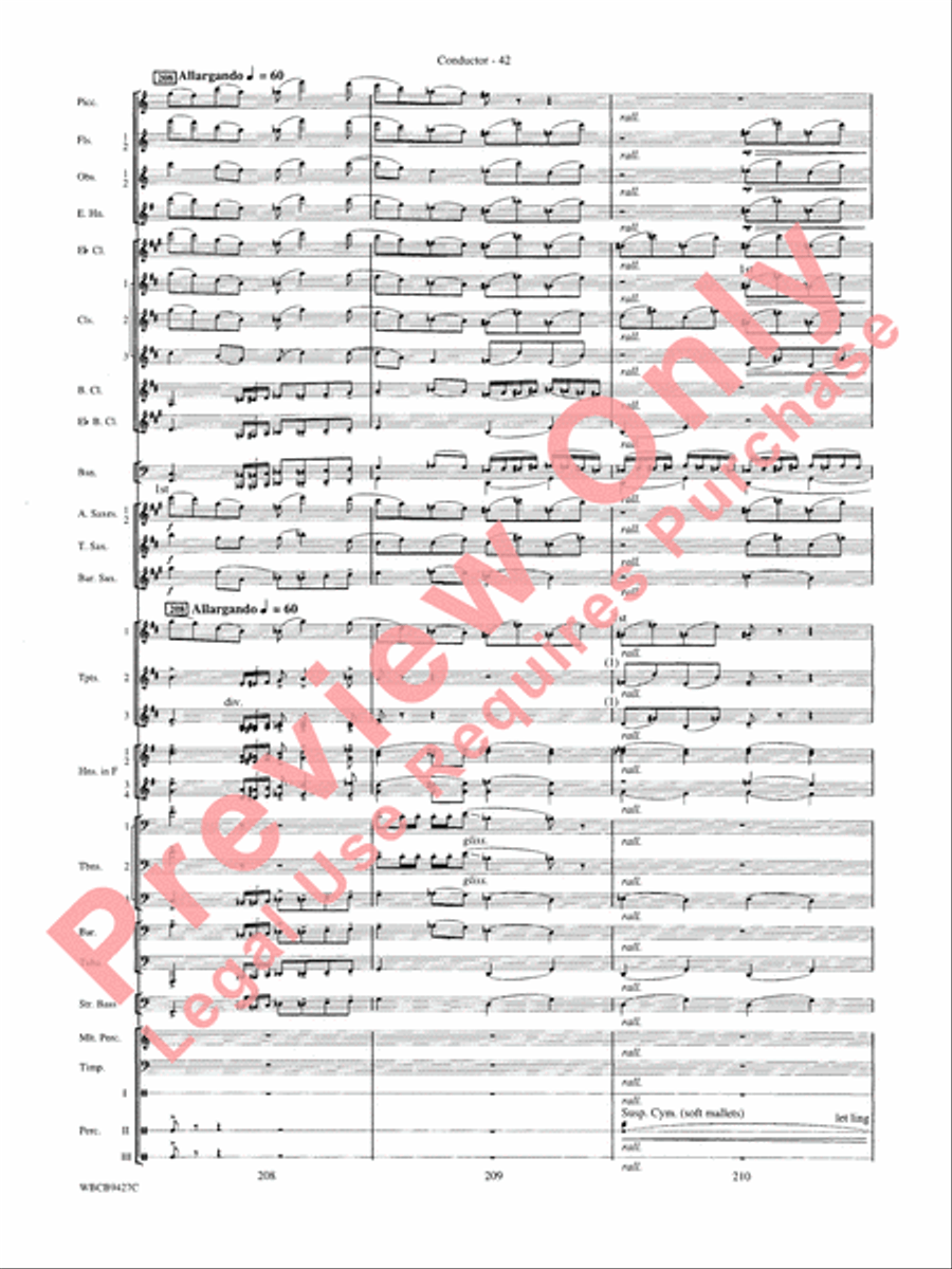 An American in Paris Concert Band scores gallery preview page 44