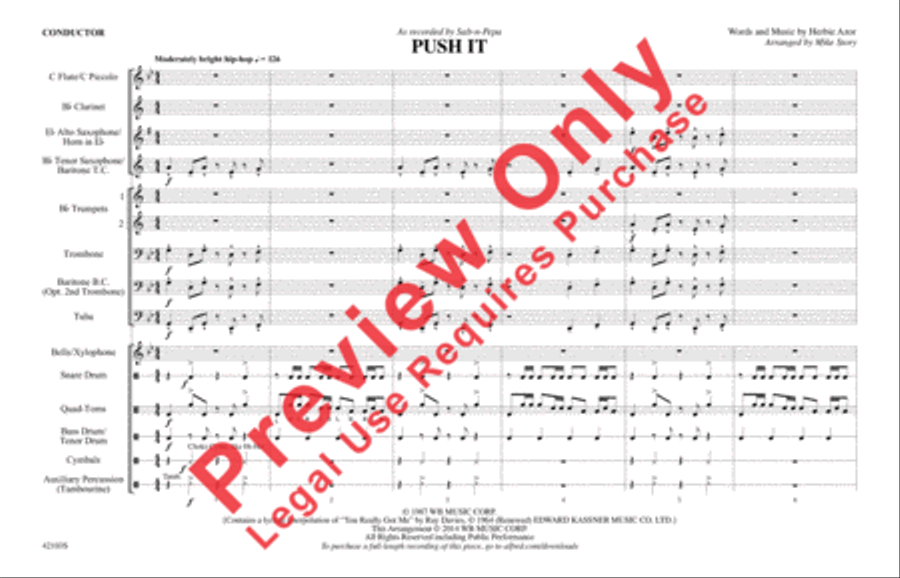 Push It Marching Band scores gallery preview page 8