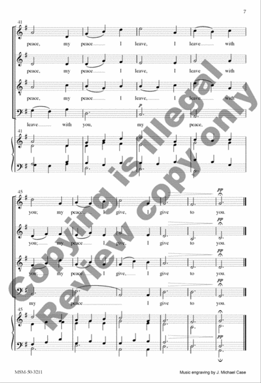 Peace I Leave with You 4-Part scores gallery preview page 13