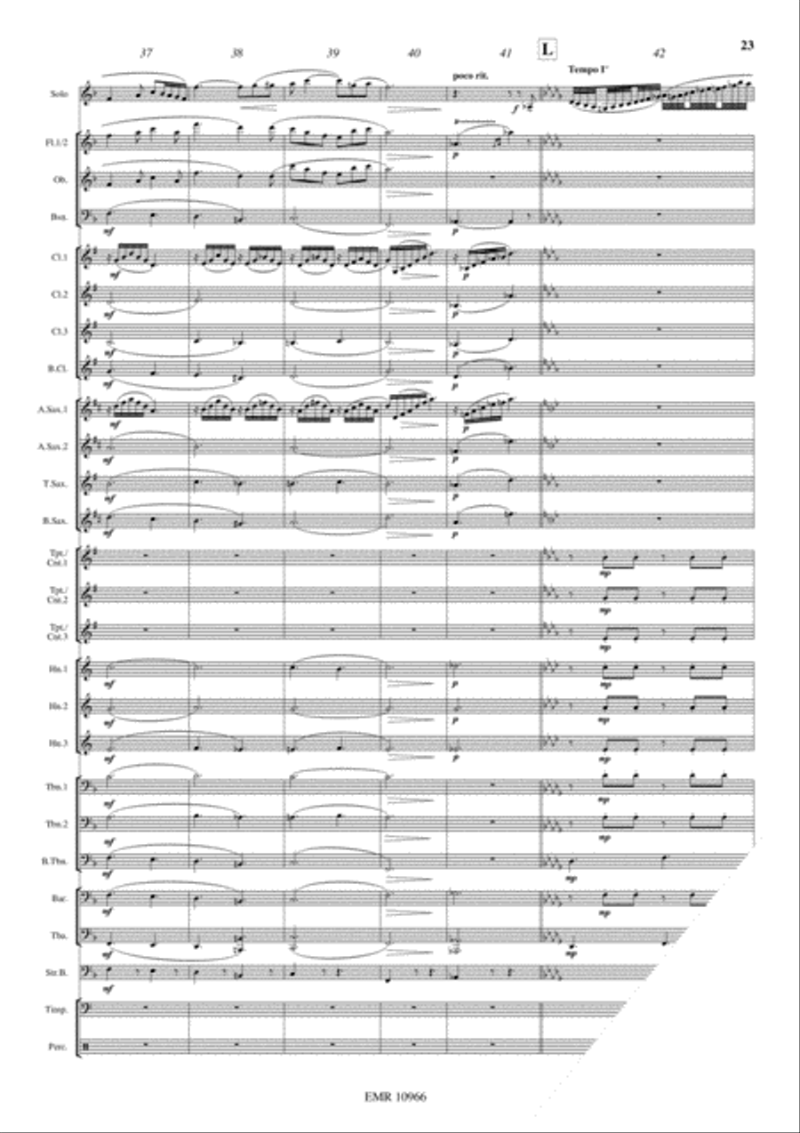Japanese Folksongs Concert Band scores gallery preview page 15