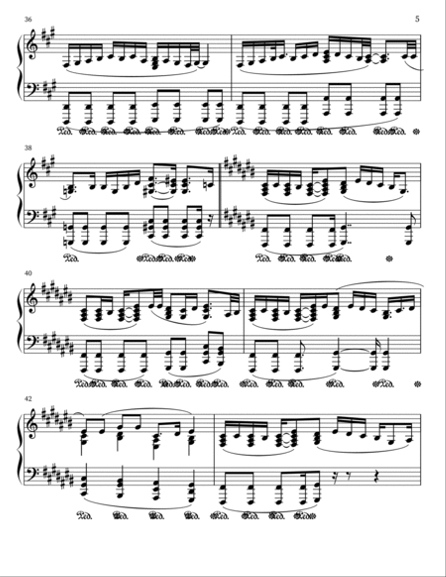 Opfert eure Herzen! (Shinzo wo Sasageyo!) Piano Solo scores gallery preview page 5