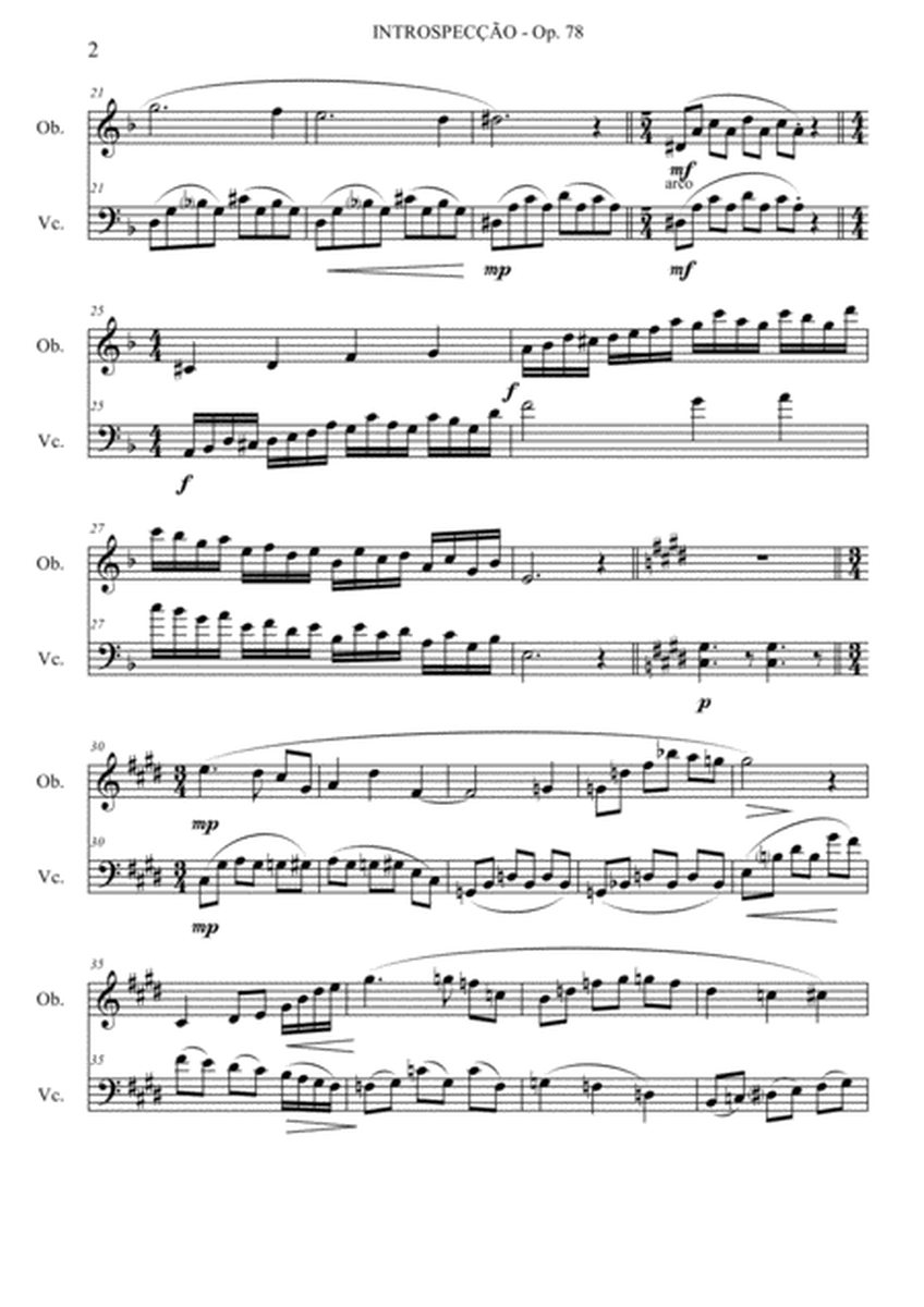 Introspecção (Sonata for oboe and cello) Op. 78 image number null