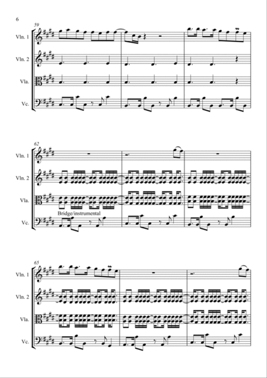 Forget Me String Quartet scores gallery preview page 6