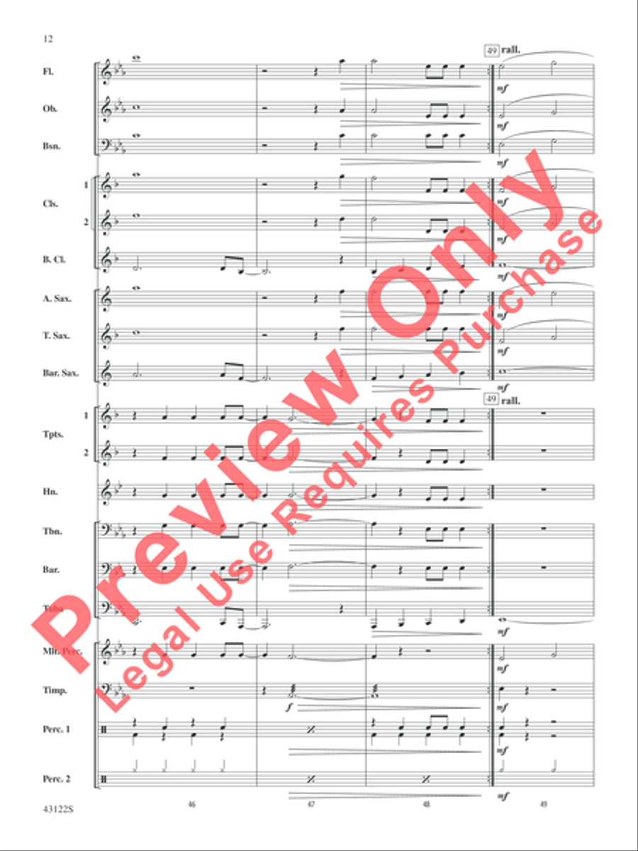 Clouds Concert Band scores gallery preview page 12