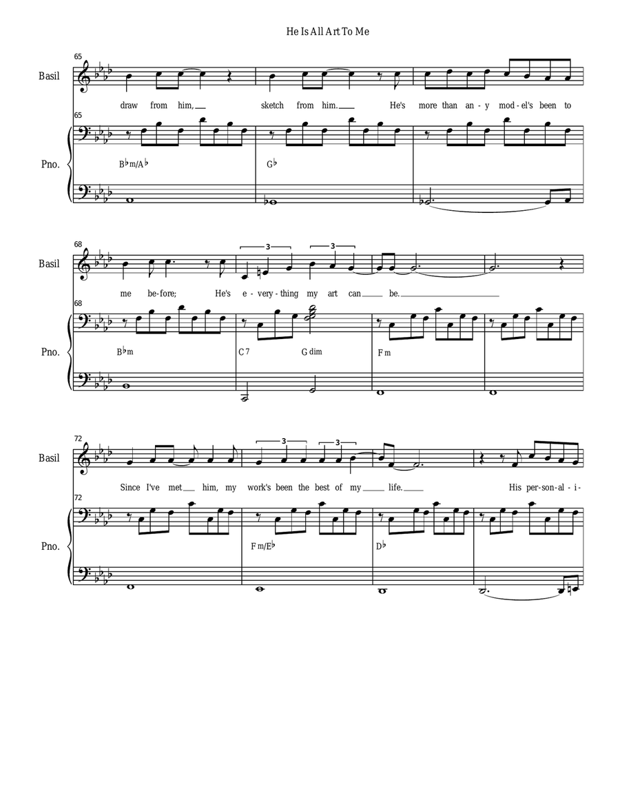 He Is All Art To Me Piano, Vocal scores gallery preview page 6