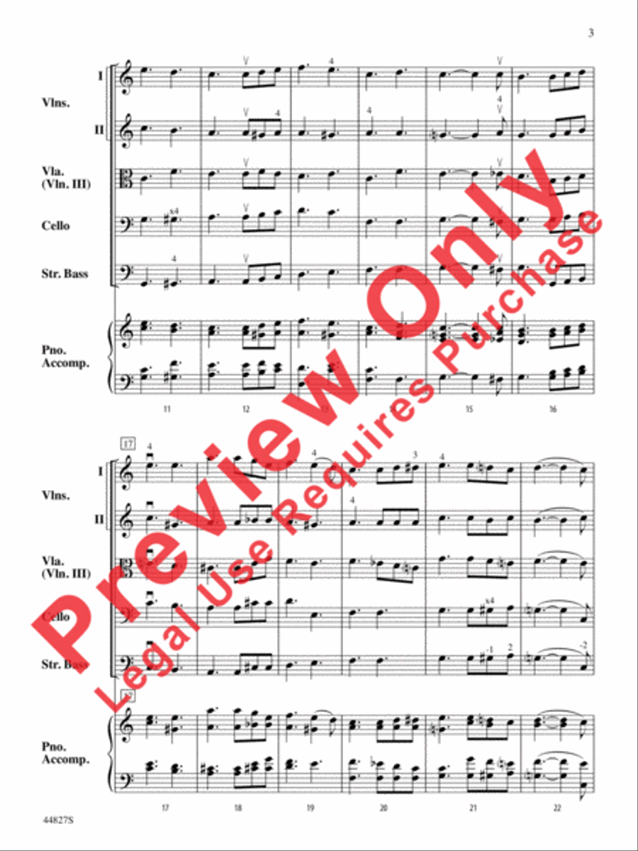 Lift Every Voice and Sing String Orchestra scores gallery preview page 12