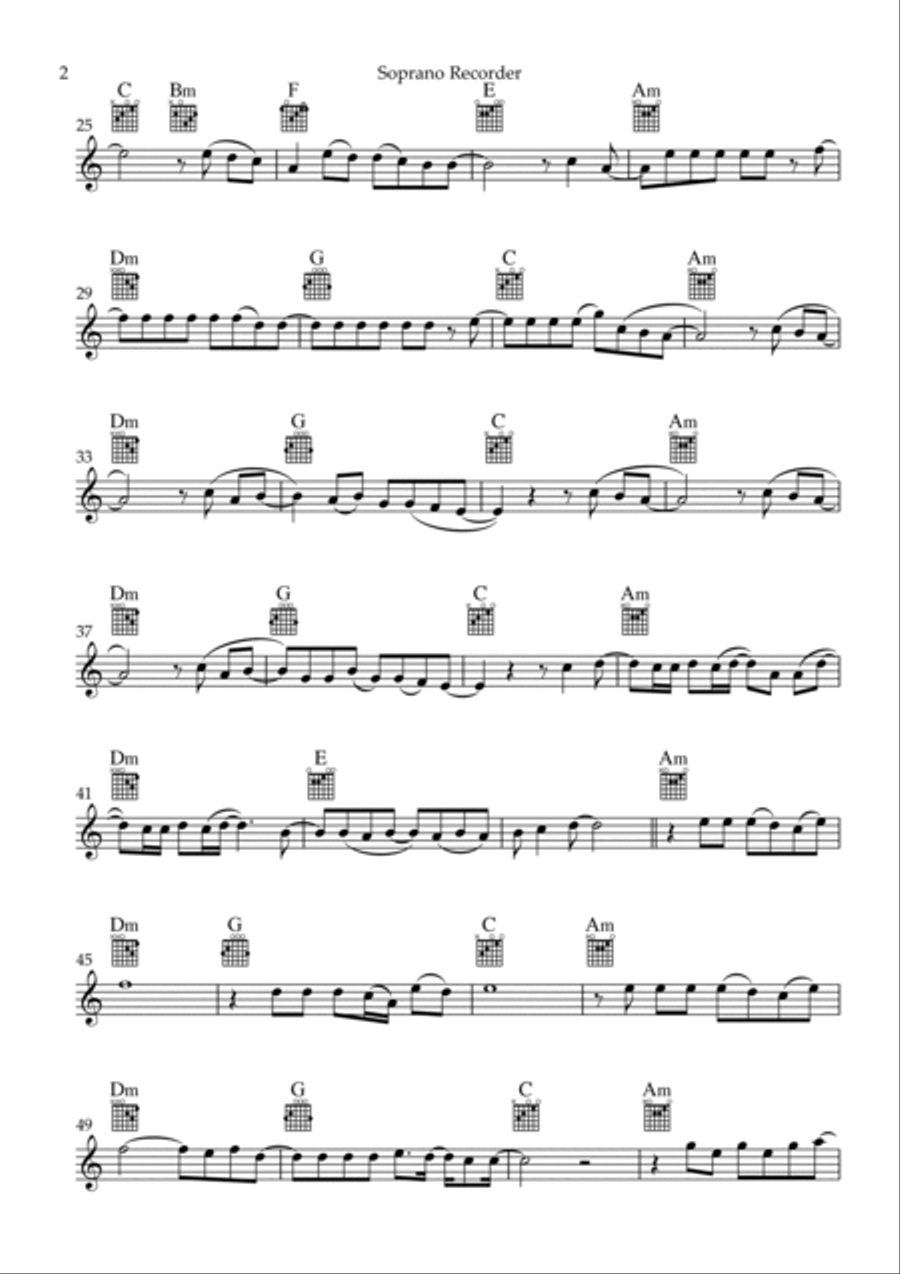 Flowers Recorder scores gallery preview page 2