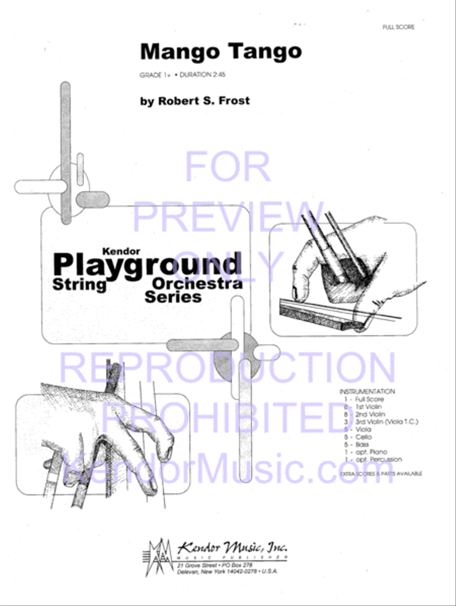 Mango Tango (Full Score) Mango Tango (Full Score) String Orchestra scores gallery preview page 2