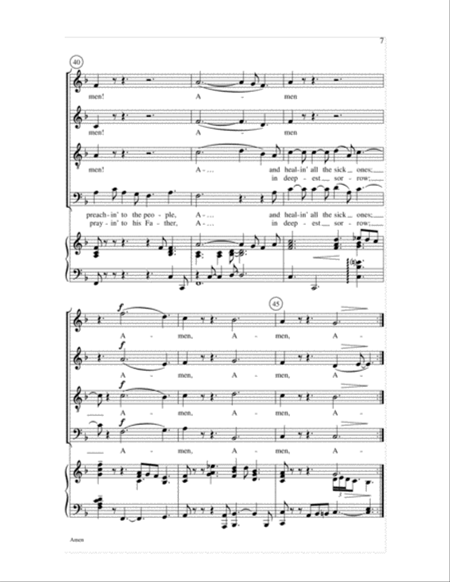 Amen 4-Part scores gallery preview page 7