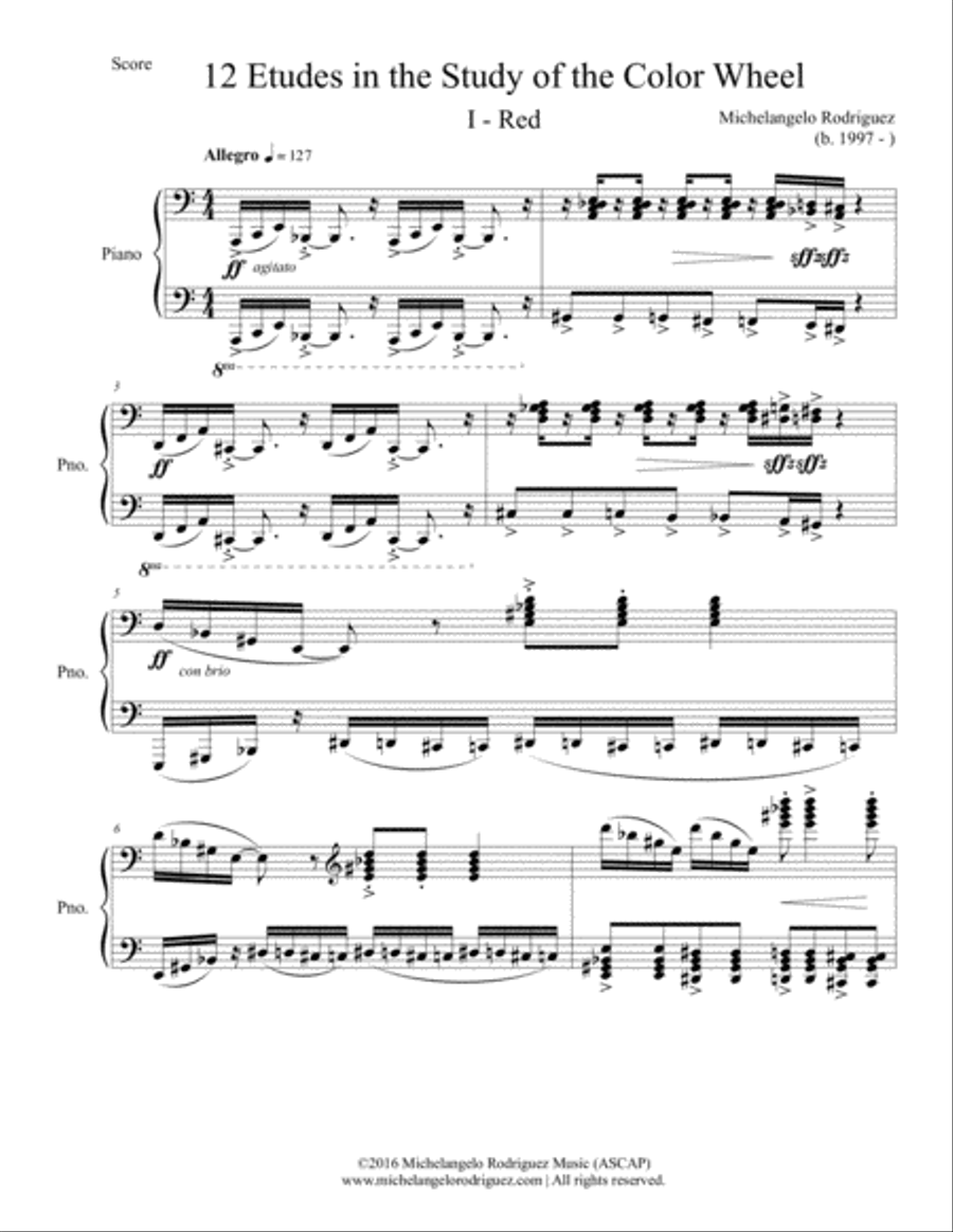 12 Etudes in the Study of the Color Wheel Piano Method scores gallery preview page 4