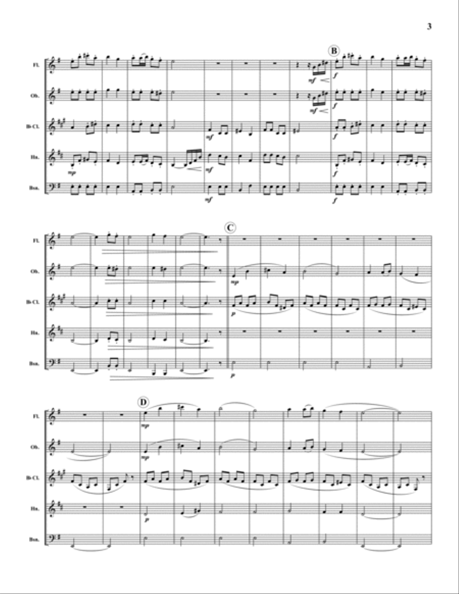 Christmas Suite 1 Woodwind Quintet scores gallery preview page 3