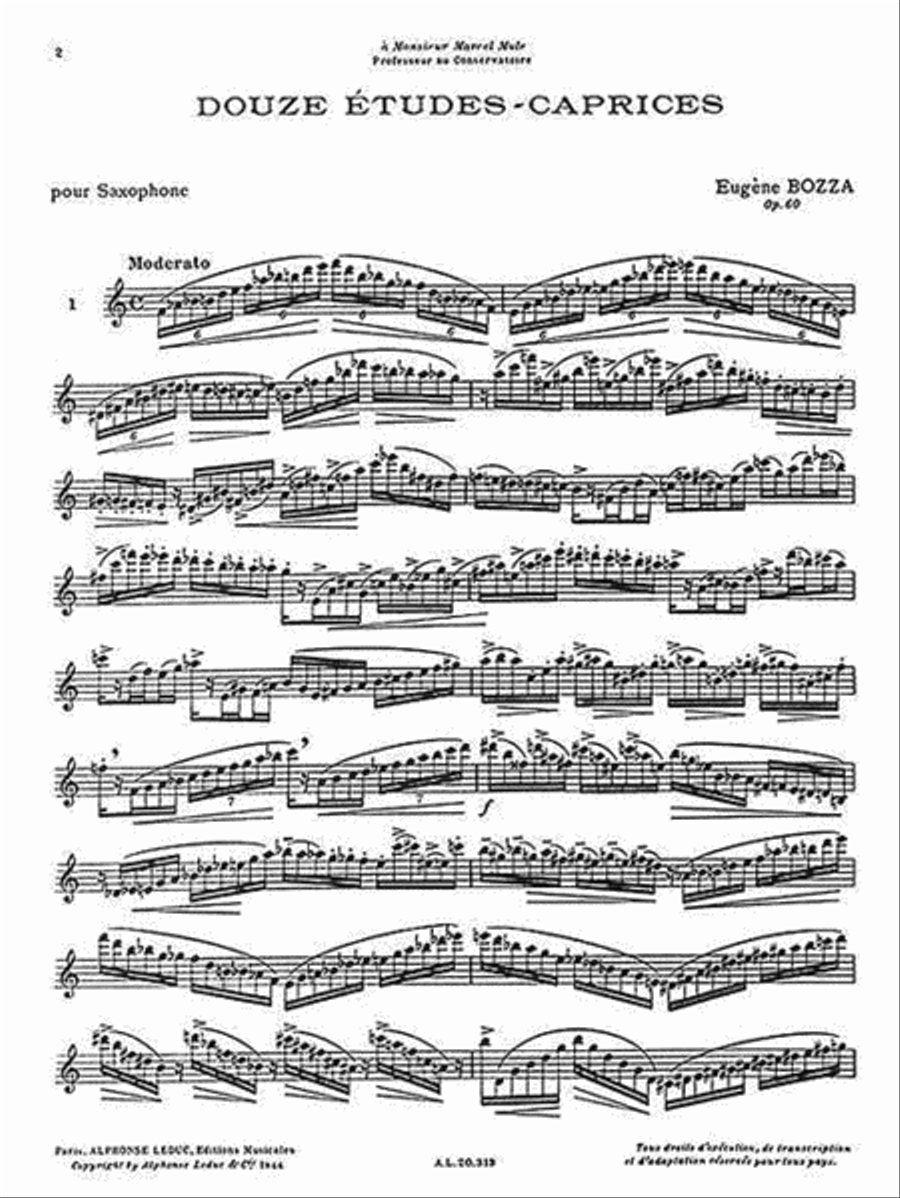 12 Etudes-Caprices for Saxophone Saxophone Solo scores gallery preview page 2