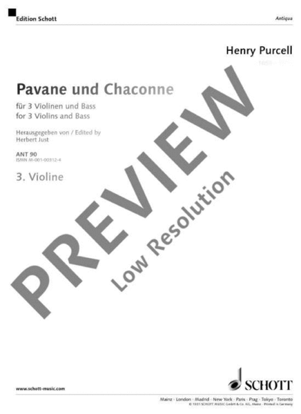 Pavane and Chaconne (3rd violin part)