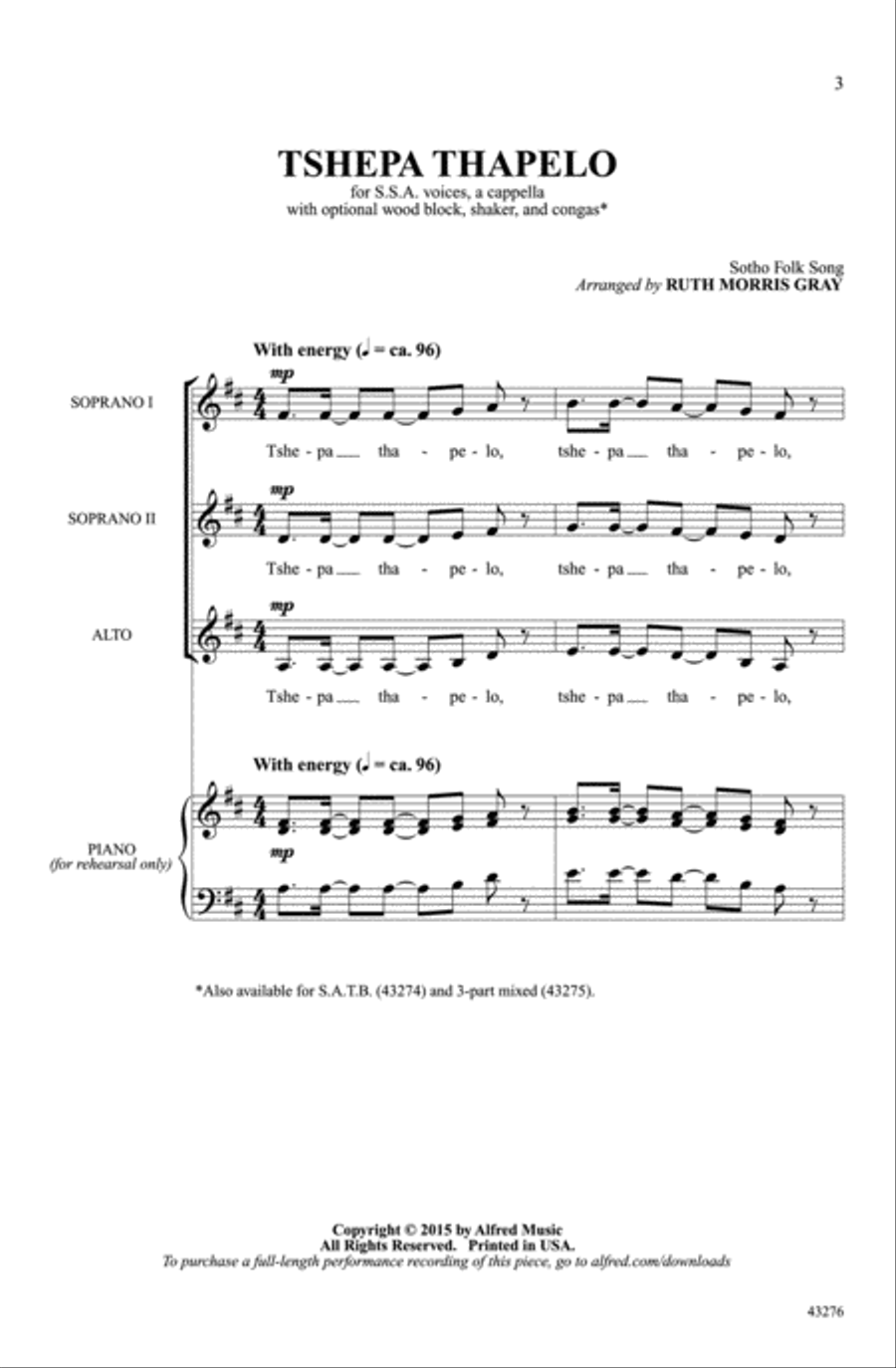 Tshepa Thapelo A Cappella scores gallery preview page 2