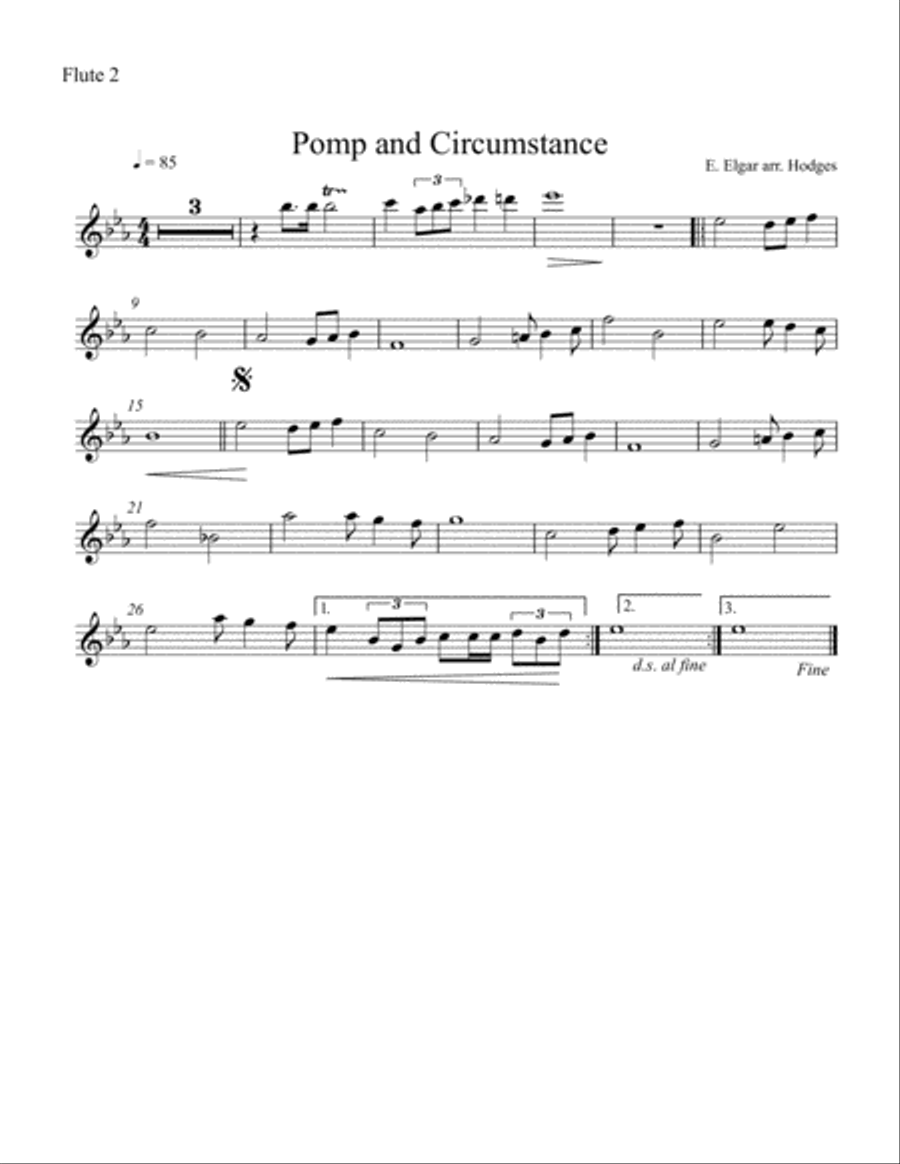 Pomp and Circumstance - Elgar arr. Hodges Concert Band scores gallery preview page 6