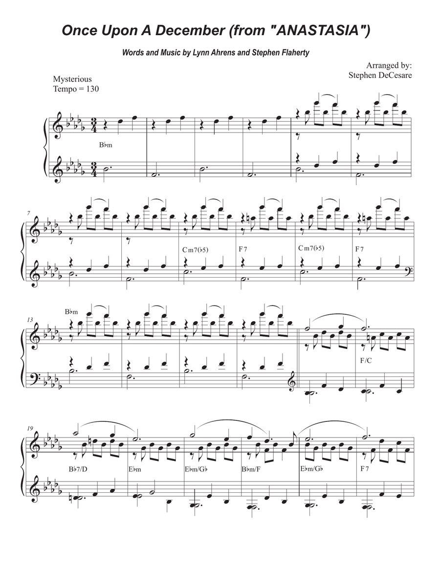Once Upon A December Clarinet Solo scores gallery preview page 6