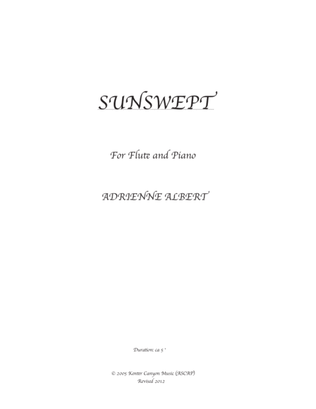 Book cover for SUNSWEPT for flute and piano