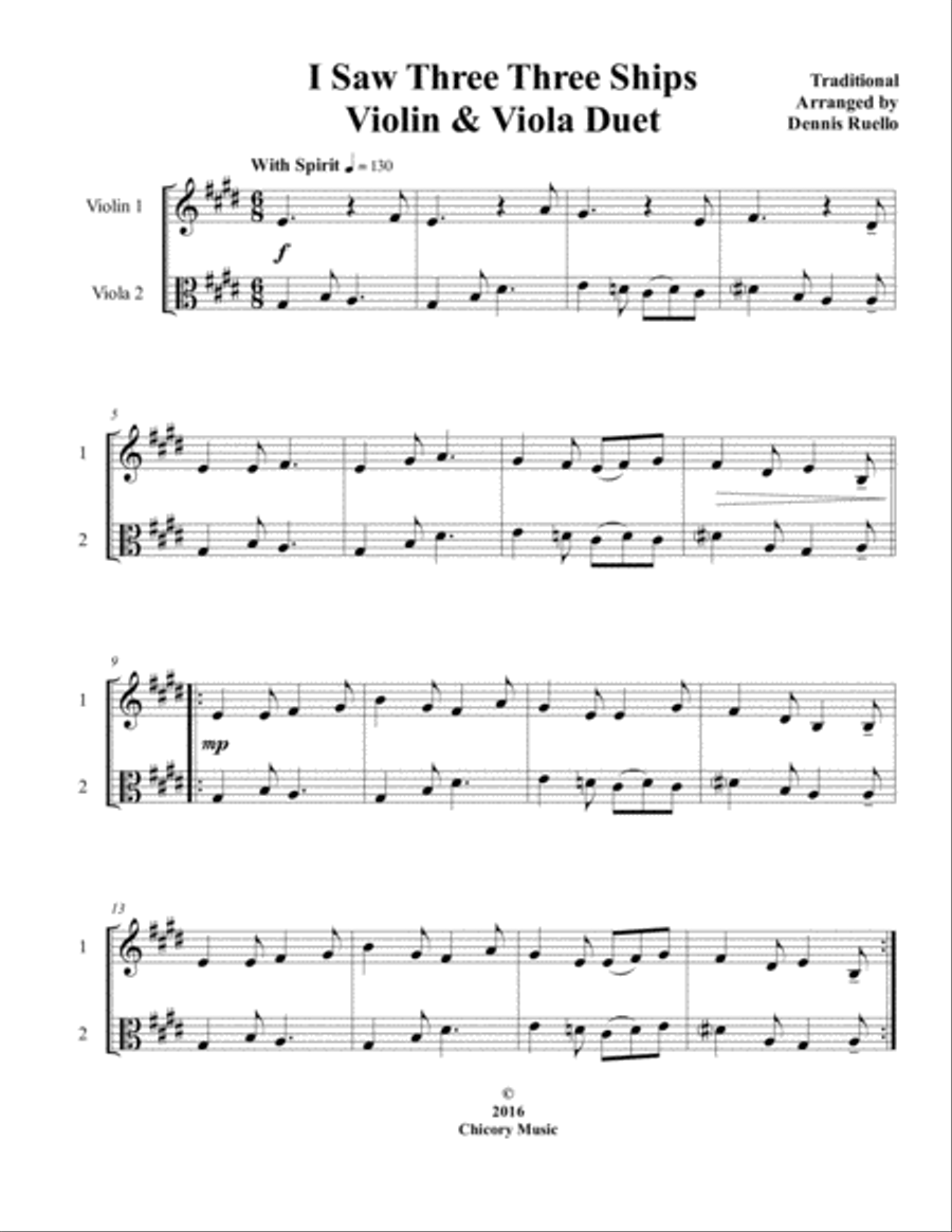 Christmas Duet Collection for Violin and Viola Christmas Duet Collection for Violin and Viola String Duet scores gallery preview page 6
