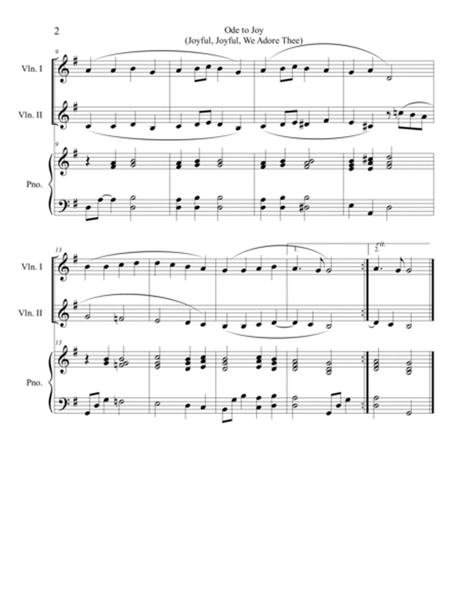 20 Easter Hymn Duets for 2 Violins and Piano: Vols. 1 & 2 image number null