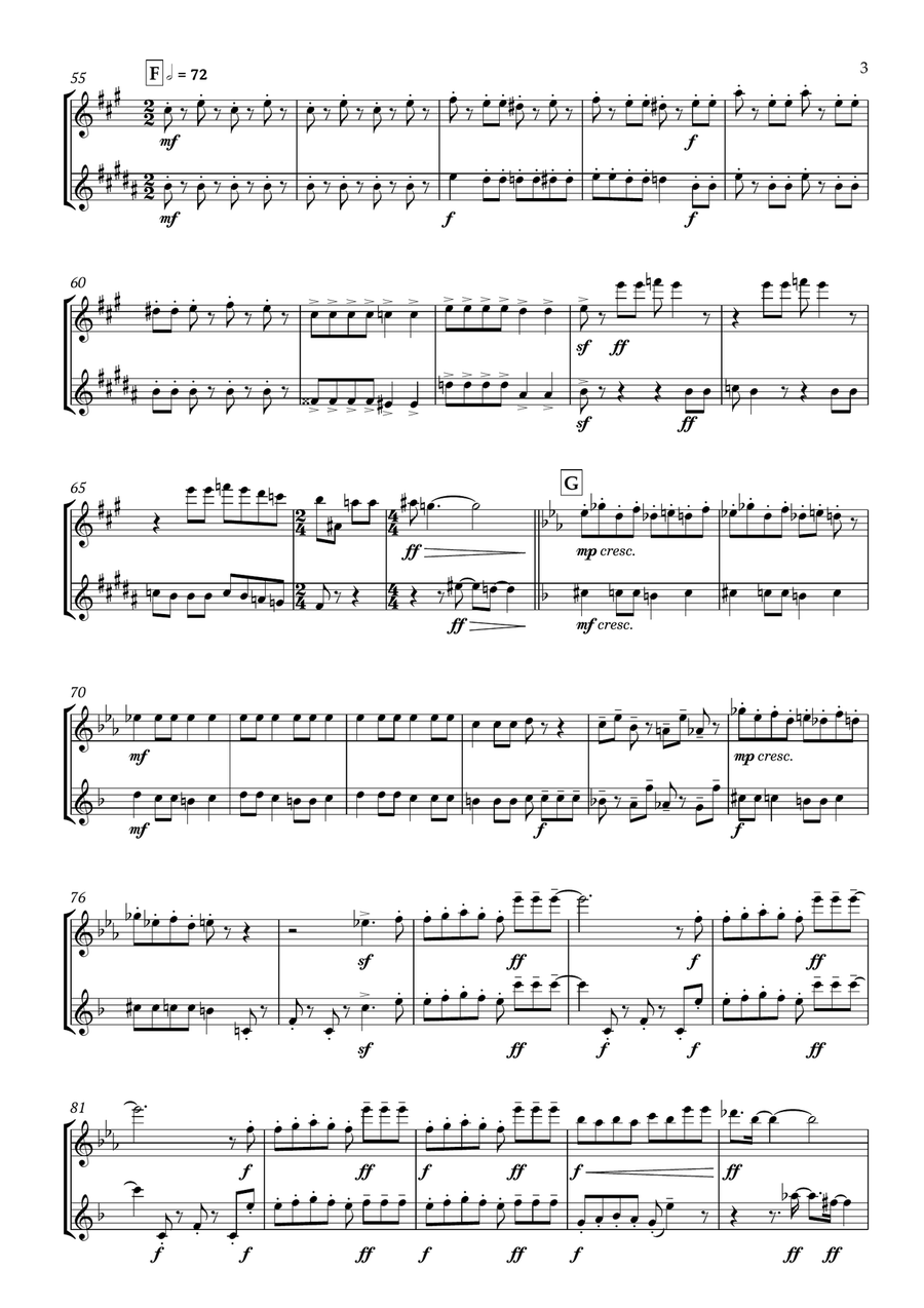 Bohemian Rhapsody Woodwind Duet scores gallery preview page 4