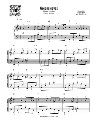 Greensleeves - Minor version (Piano Solo)
