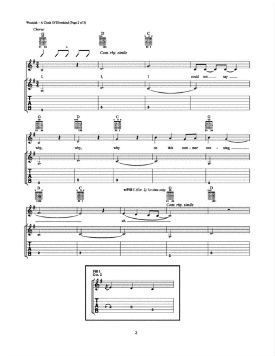 A Cloak of Elvenkind A Cloak of Elvenkind Electric Guitar scores gallery preview page 2