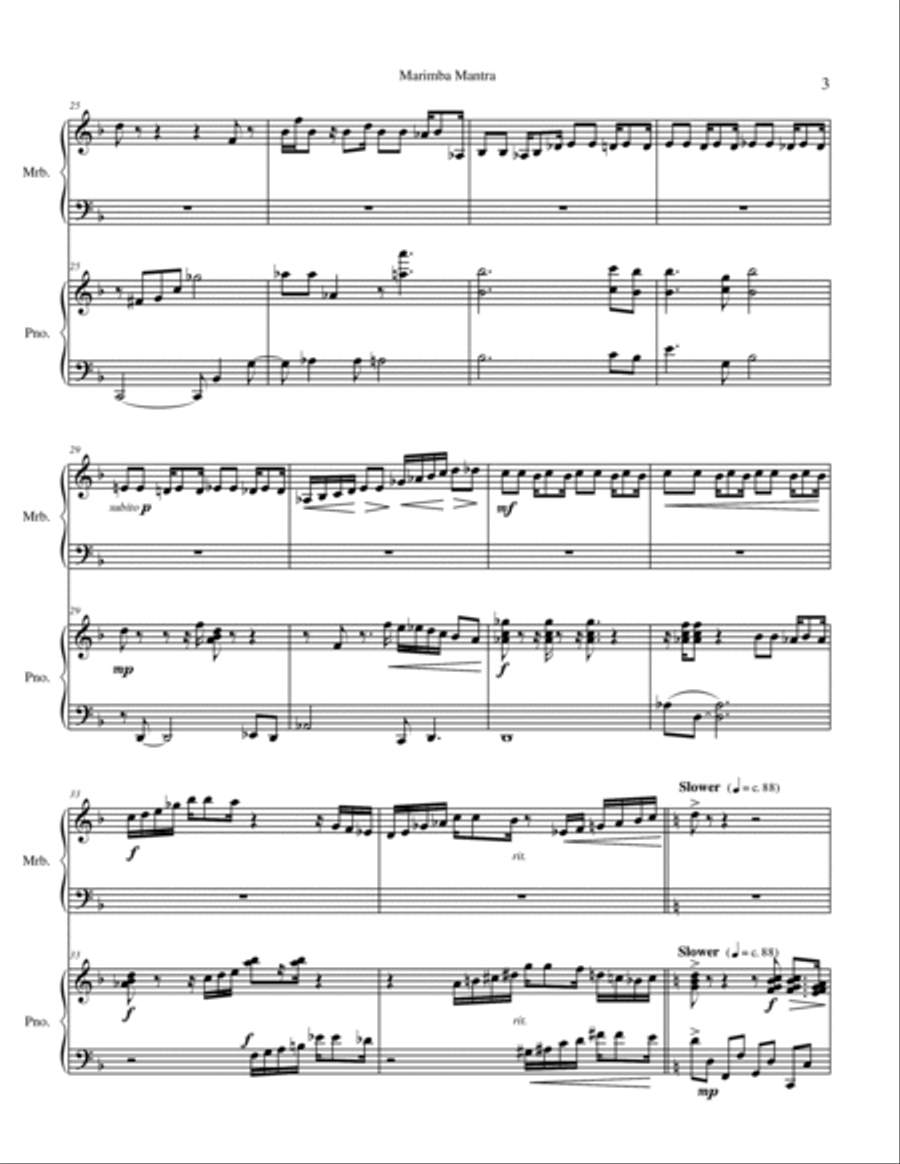 Marimba Mantra Marimba Mantra Percussion Ensemble scores gallery preview page 3