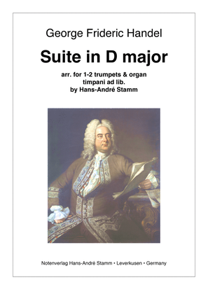Book cover for G. F. Handel Suite D major (from Water music) for 1-2 trumpets & organ, timp. ad lib.