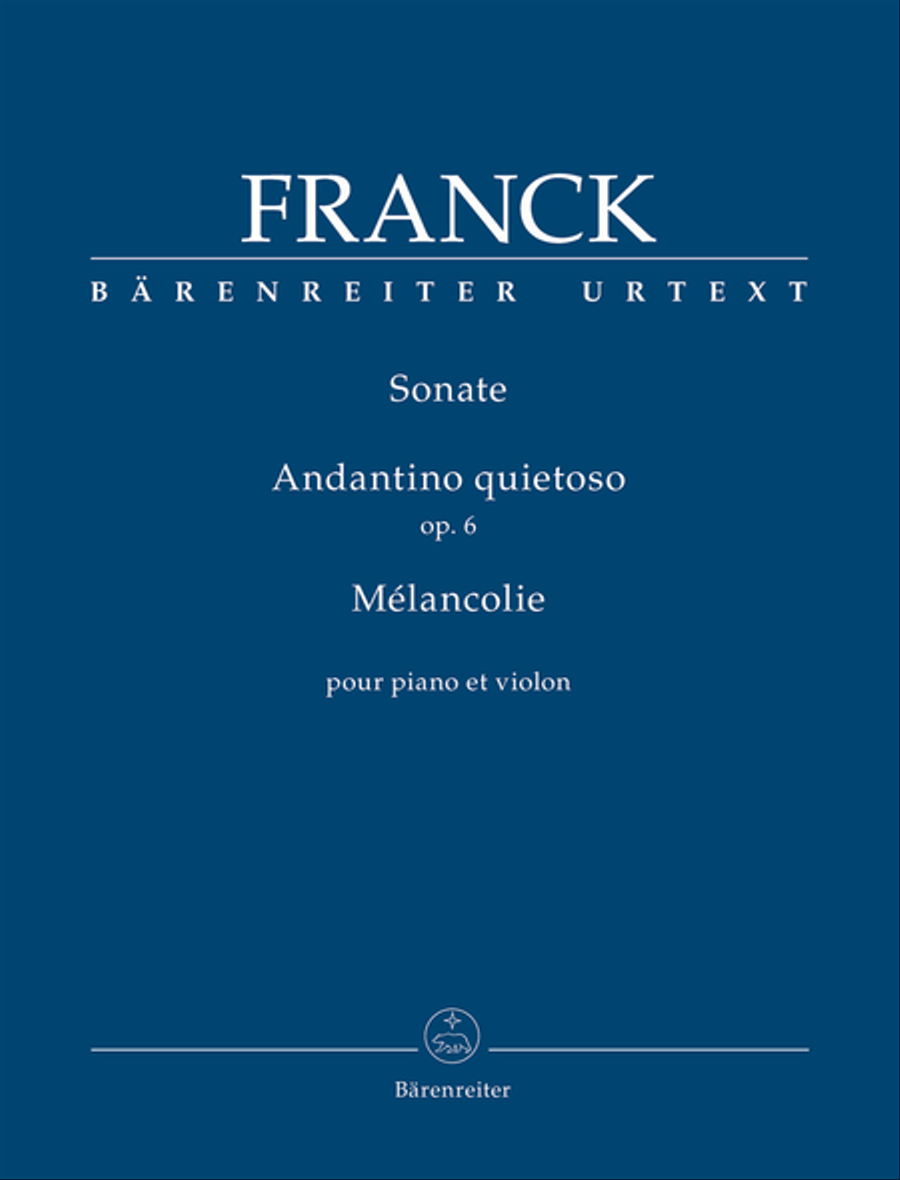 Sonate / Andantino quietoso op. 6 / Melancolie for Piano and Violin Violin Solo scores gallery preview page 1