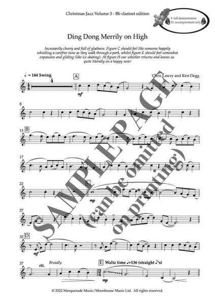 Christmas Jazz Volume 3 Bb clarinet & piano. Chris Lawry & Keri Degg image number null