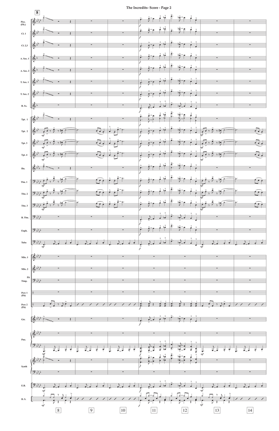 The Incredits The Incredits Marching Band scores gallery preview page 2